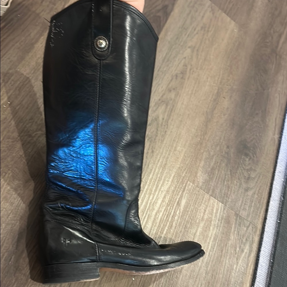 FRYE Black Leather Riding Boots